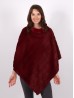 Soft Faux Fur Poncho W/ Diagonal Pattern 